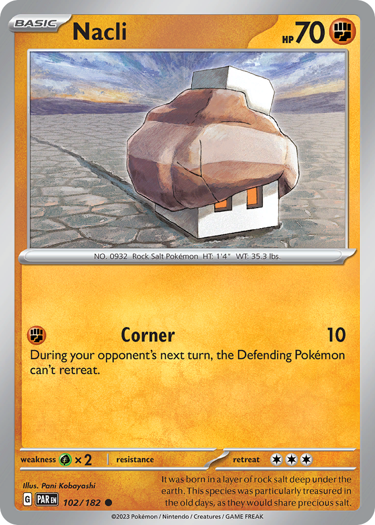 102/182 Nacli Pokemon Card Paradox Rift Common *MINT*