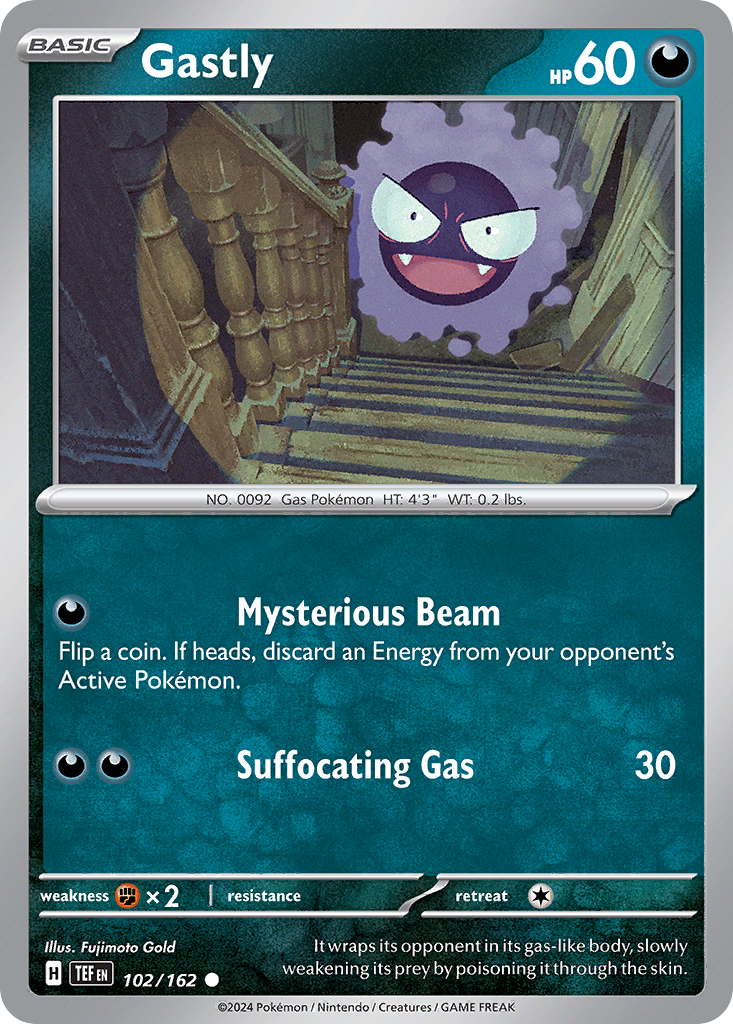 102/162 Gastly Pokemon Card Temporal Forces Common *MINT*