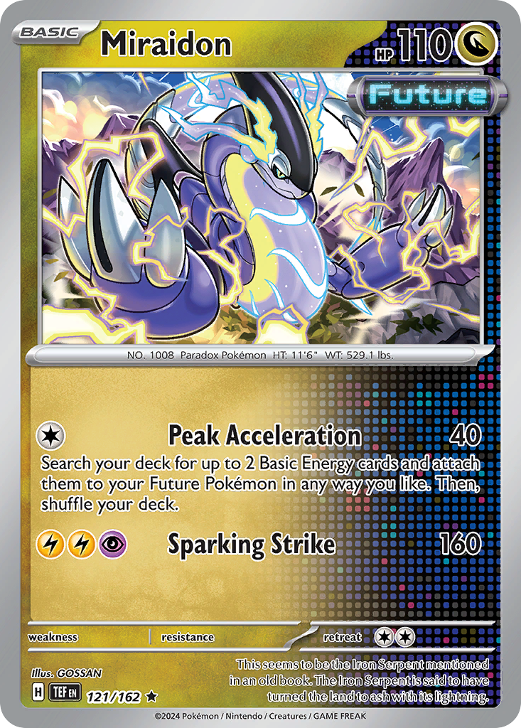 121/162 Miraidon Pokemon Card Temporal Forces Holo Rare *MINT*