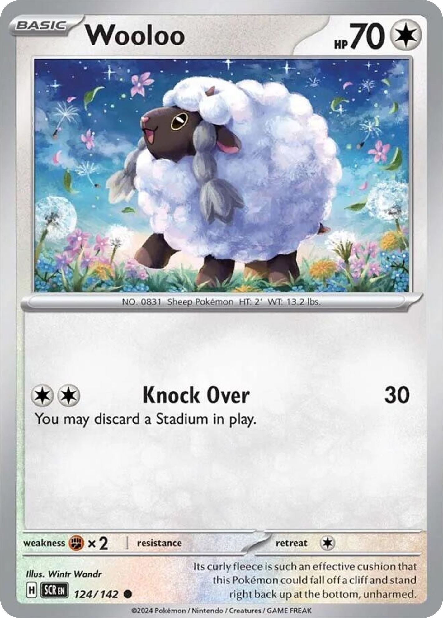 124/142 Wooloo Pokemon Card Stellar Crown Common *MINT*