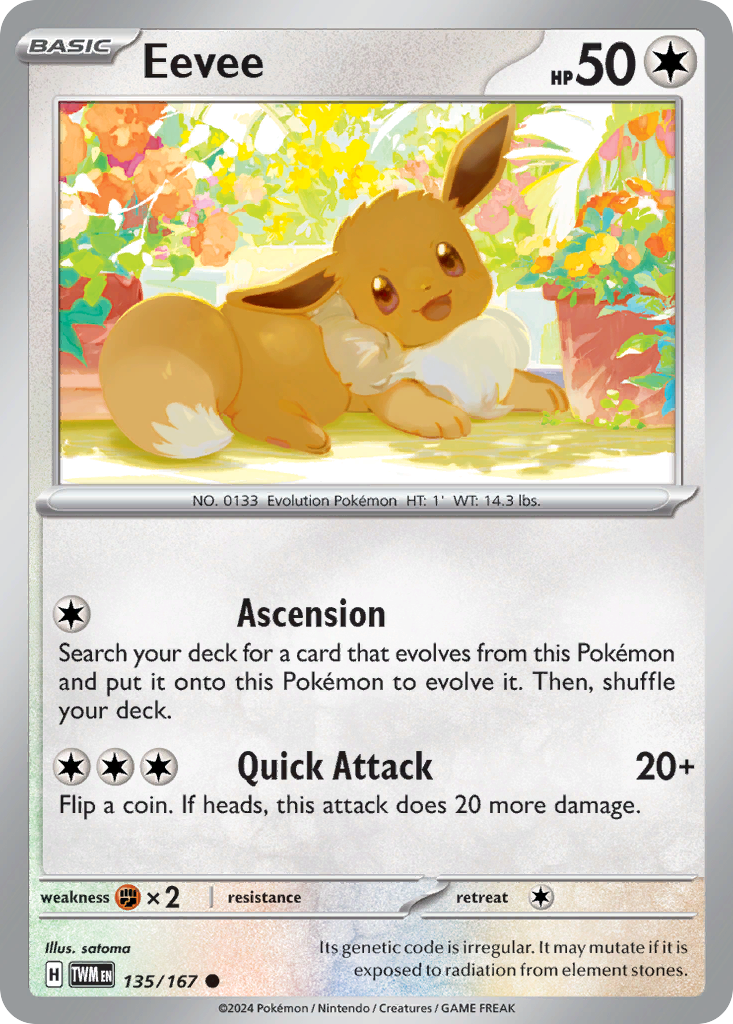 135/167 Eevee Pokemon Card Twilight Masquerade Common *MINT* Brokenvase Games 135/167 Eevee Pokemon Card Twilight Masquerade Common *MINT* Brokenvase Games