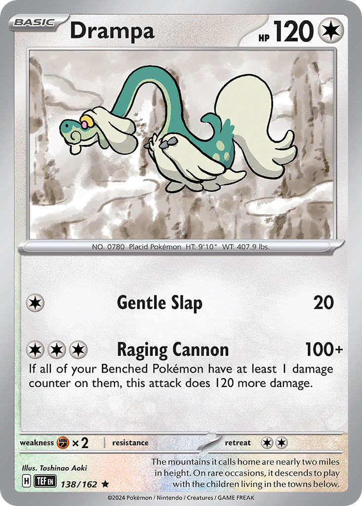 138/162 Drampa Pokemon Card Temporal Forces Holo Rare *MINT*