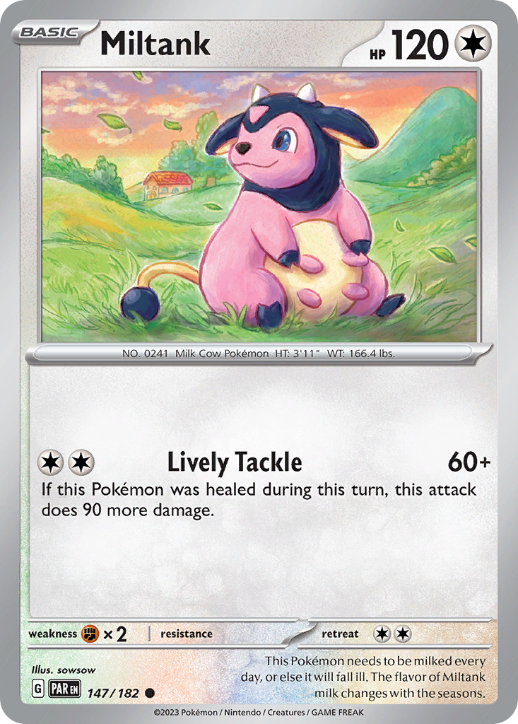 147/182 Miltank Pokemon Card Paradox Rift Common *MINT*