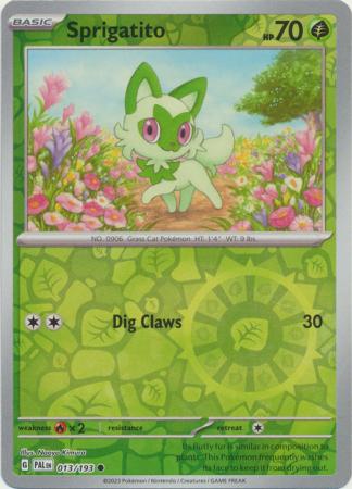 Pokemon Card Paldea Evolved 013/193 13/193 Sprigatito Reverse Holo Com –  Brokenvase Games