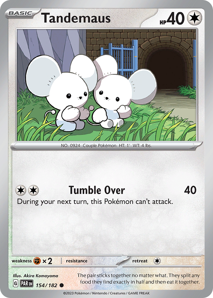 154/182 Tandemaus Pokemon Card Paradox Rift Common *MINT*