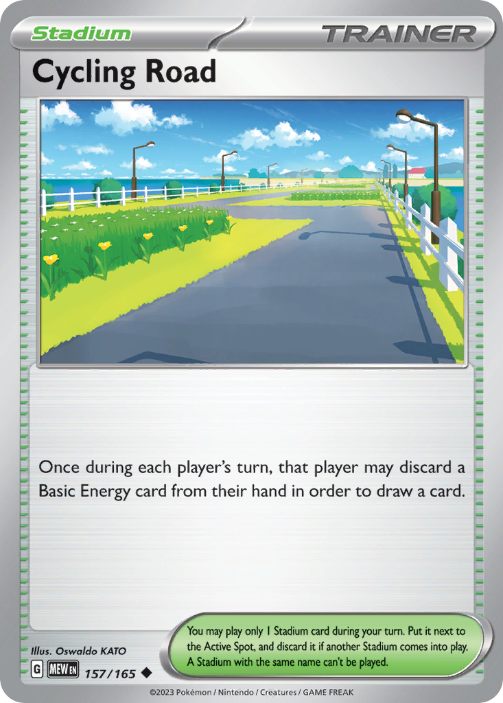 157/165 Cycling Road Pokemon Card 151 Uncommon Stadium *MINT*