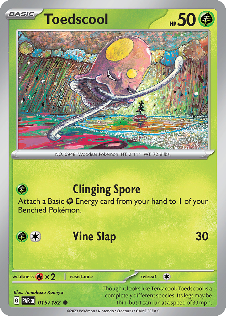 015/182 15/182 Toedscool Pokemon Card Paradox Rift Common *MINT*