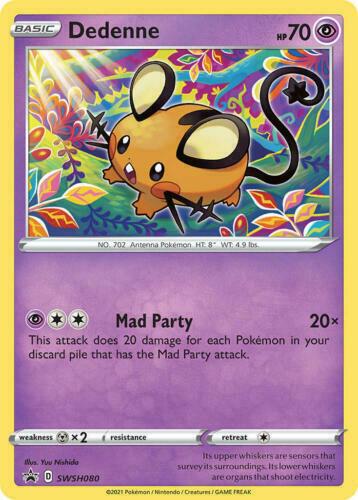 Pokemon Card SWSH Black Star Promos SWSH080 Dedenne *Mint*