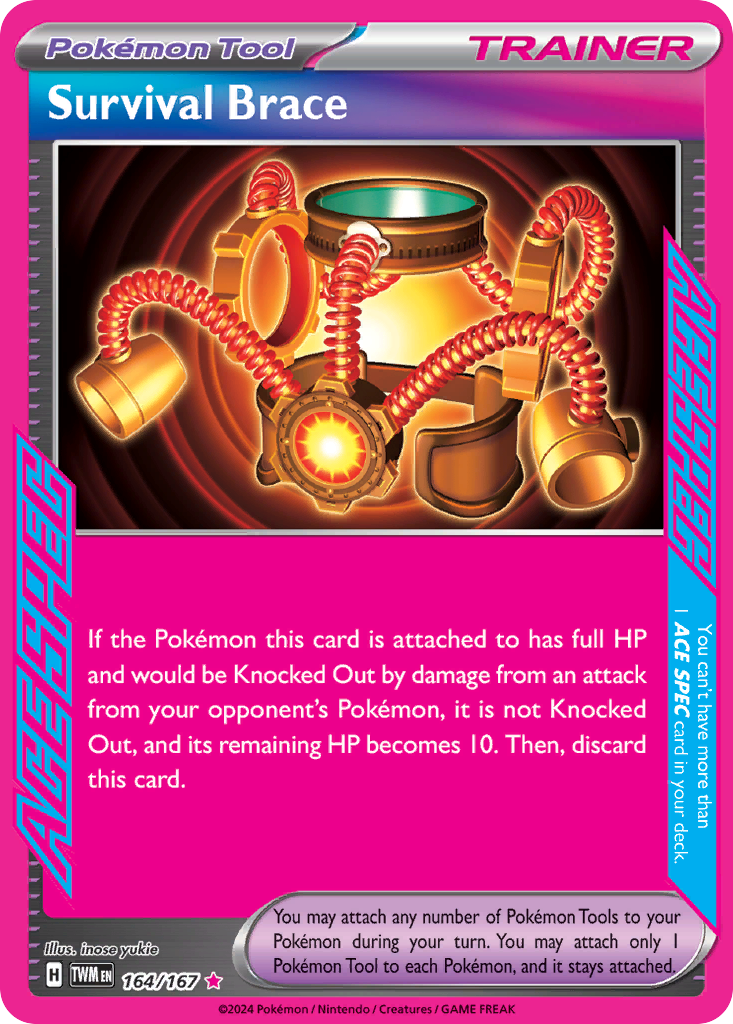 164/167 Survival Brace Pokemon Card Twilight Masquerade ACE SPEC Rare Brokenvase Games 164/167 Survival Brace Pokemon Card Twilight Masquerade ACE SPEC Rare Brokenvase Games