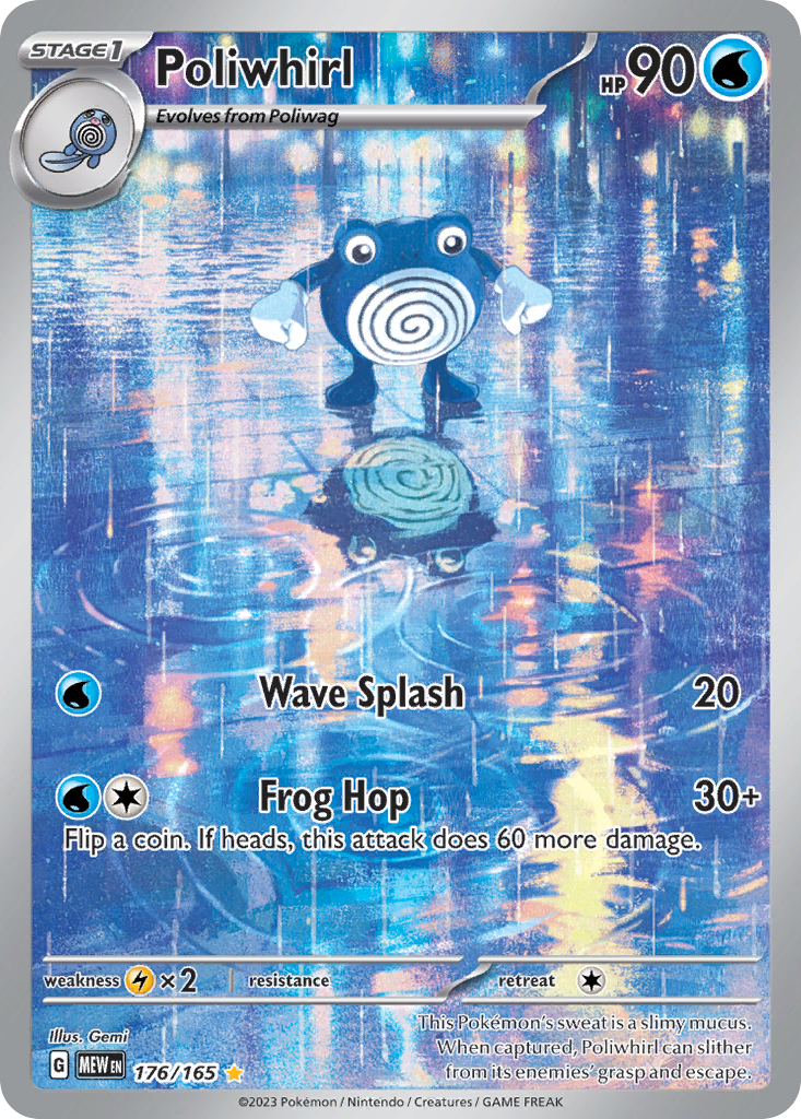 176/165 Poliwhirl Pokemon Card 151 Illustration Rare *MINT*