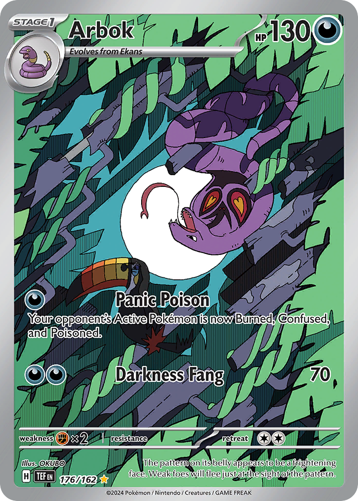 176/162 Arbok Pokemon Card Temporal Forces Illustration Rare *MINT*