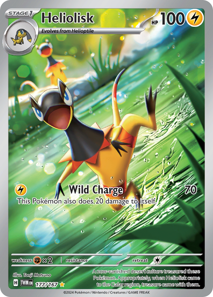 177/167 Heliolisk Pokemon Card Twilight Masquerade Illustration Rare *MINT*