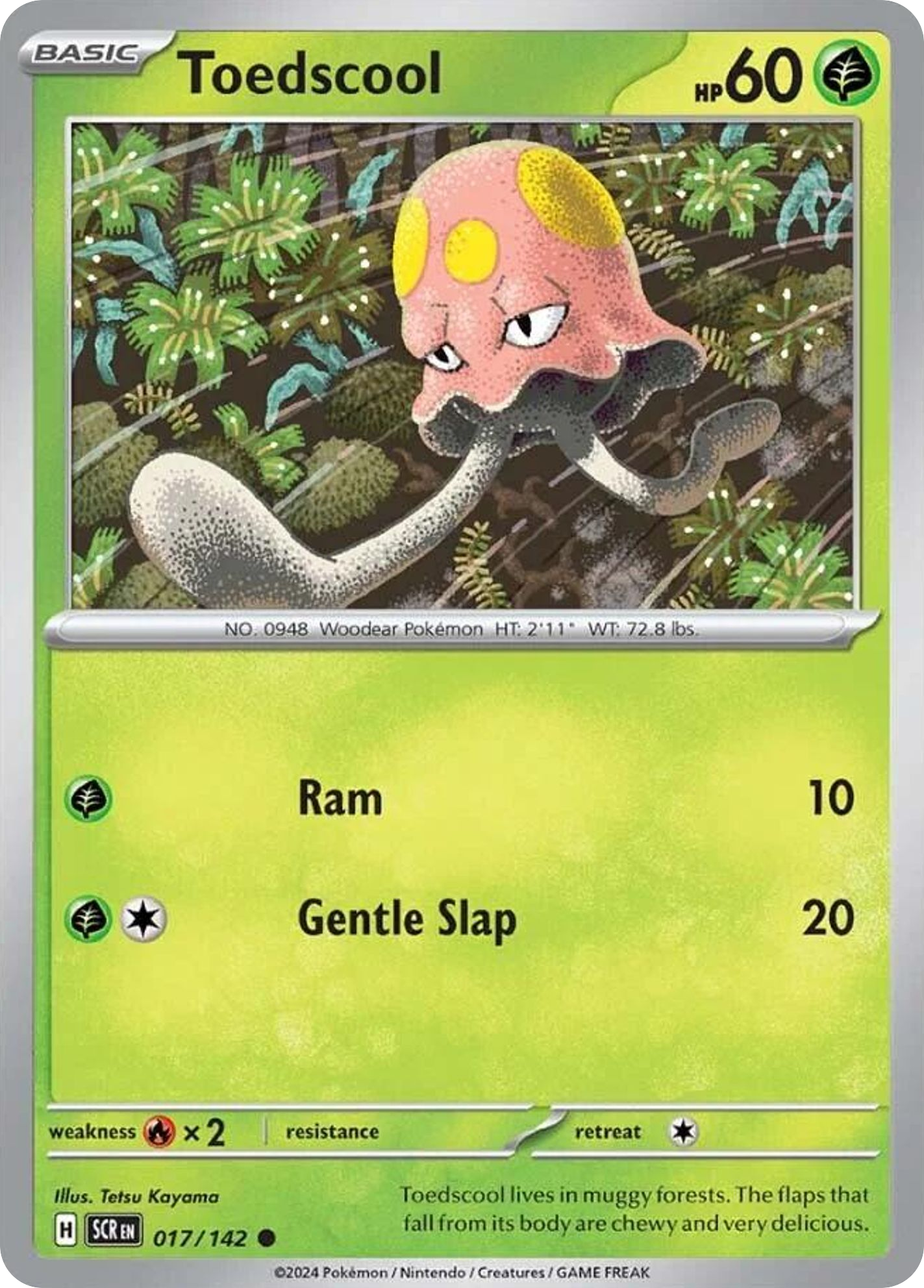 017/142 17/142 Toedscool Pokemon Card Stellar Crown Common *MINT*