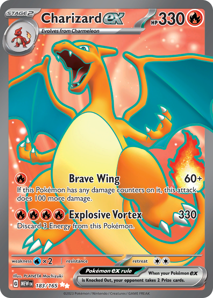 183/165 Charizard ex Pokemon Card 151 Ultra Rare *MINT*