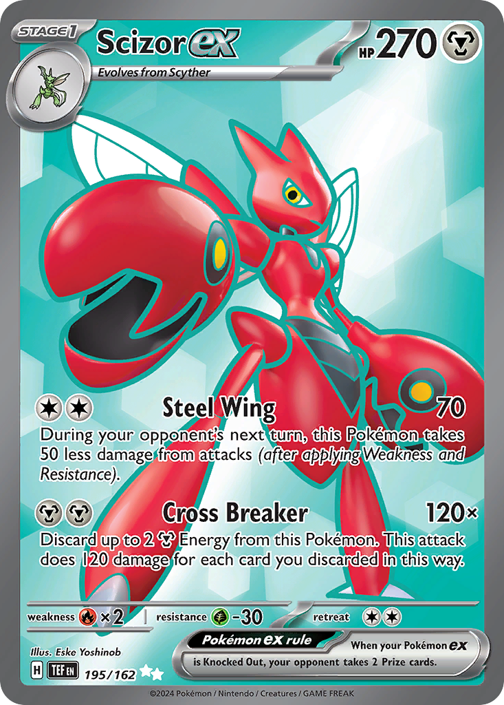 195/162 Scizor ex Pokemon Card Temporal Forces Ultra Rare *MINT*