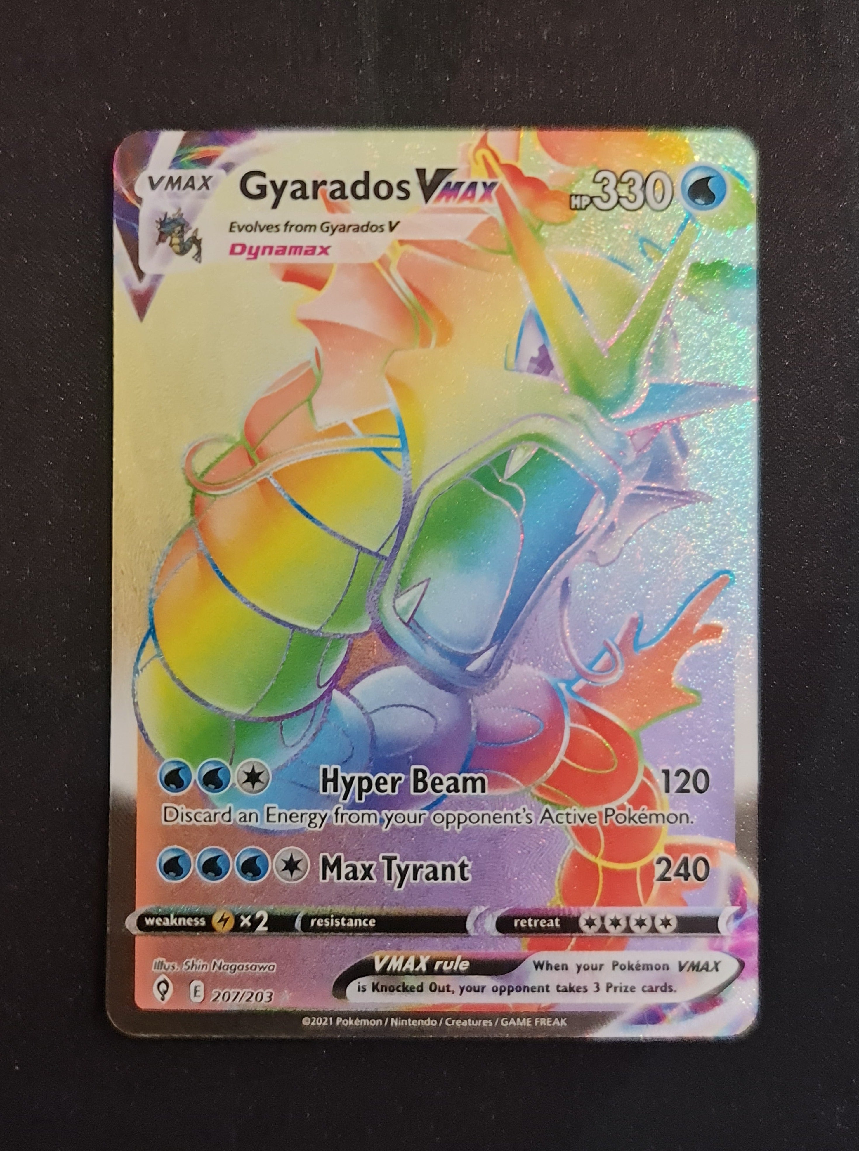 gyarados vmax pokemon card Pokemon Card Evolving Skies 207/203 207/203 Gyarados VMAX Hyper Rare – Brokenvase Games