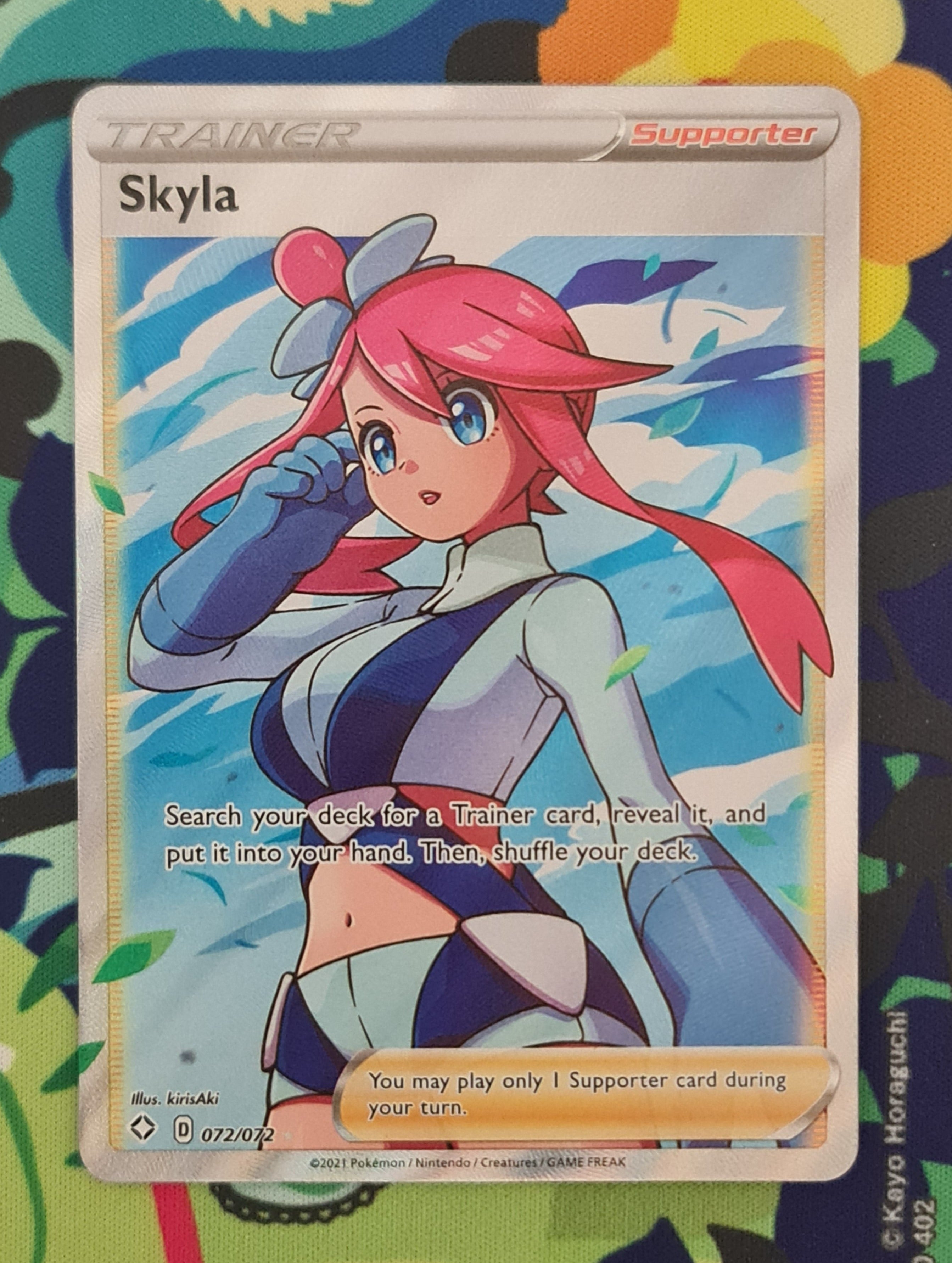 Pokemon Card Shining Fates 072 072 72 72 Skyla Supporter Full Art Rare 