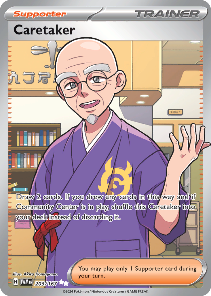 203/167 Caretaker Pokemon Card Twilight Masquerade Ultra Rare Supporter *MINT*