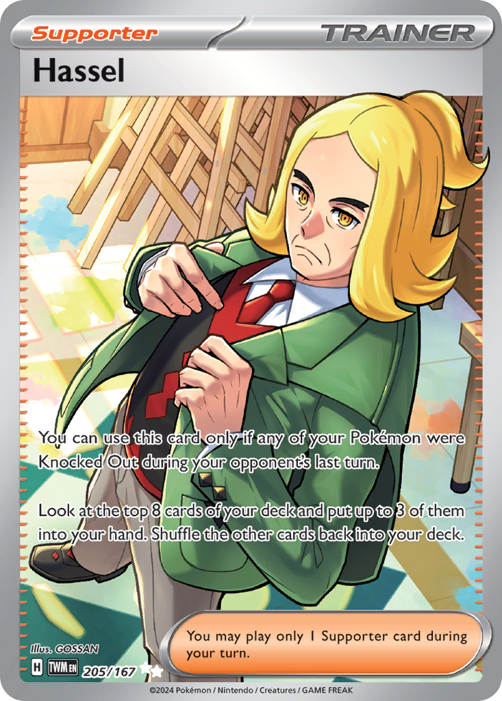 205/167 Hassel Pokemon Card Twilight Masquerade Ultra Rare Supporter *MINT*