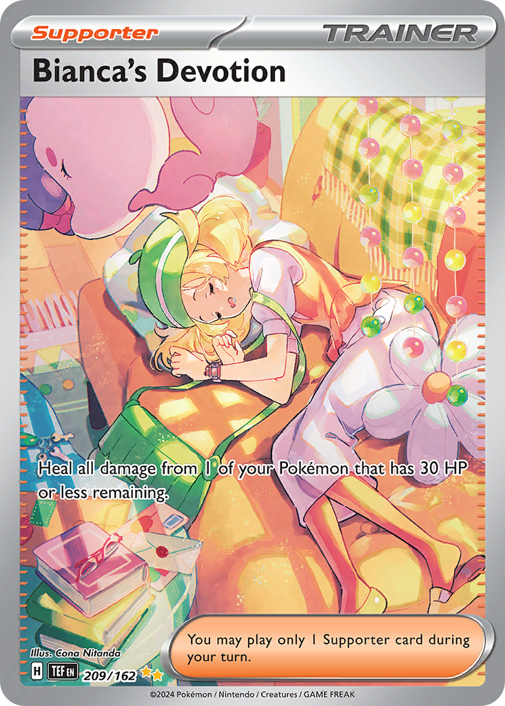 209/162 Bianca's Devotion Pokemon Card Temporal Forces Special Illustration Rare Supporter *MINT*