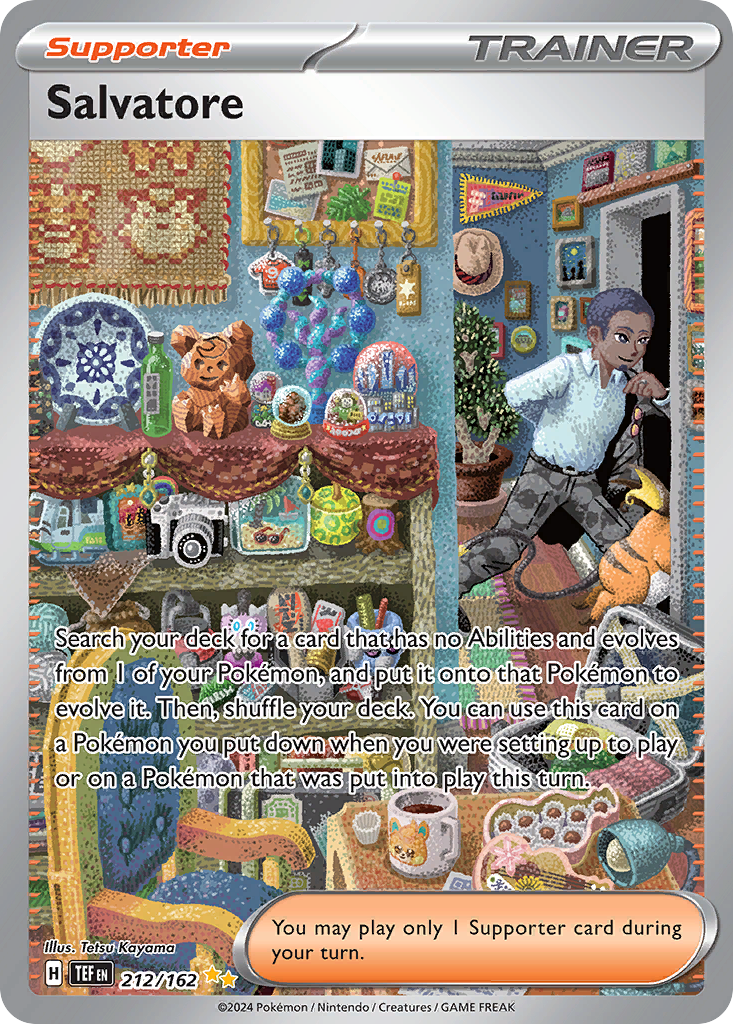 212/162 Salvatore Pokemon Card Temporal Forces Special Illustration Rare Supporter *MINT*