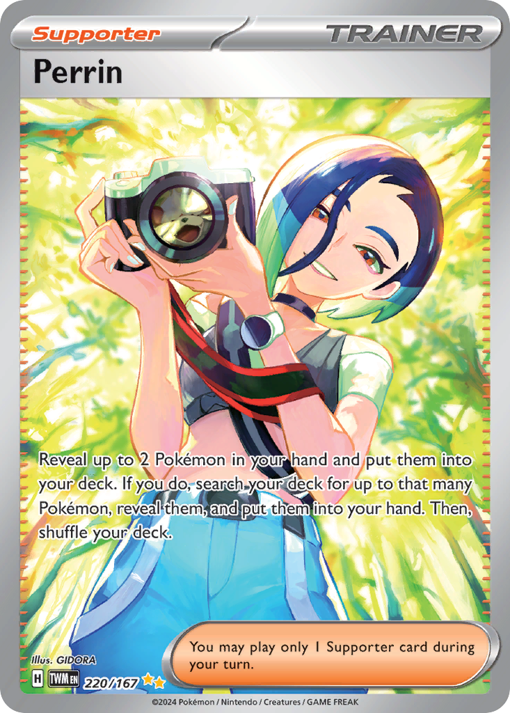 220/167 Perrin Pokemon Card Twilight Masquerade Special Illustration Rare Supporter *MINT*