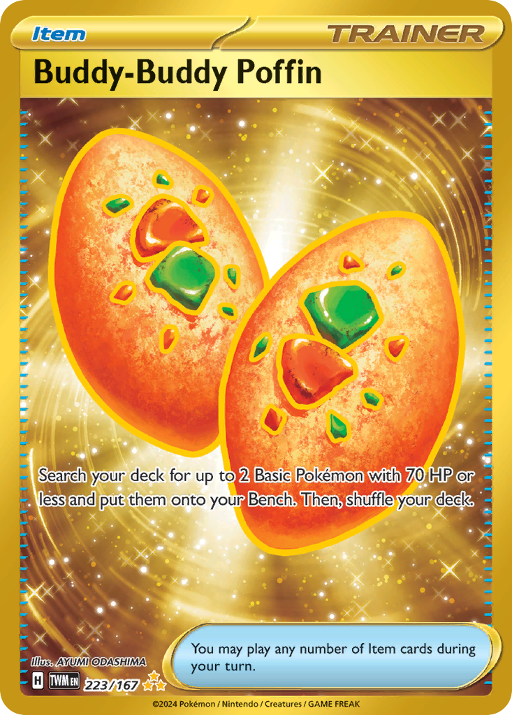 223/167 Buddy-Buddy Poffin Pokemon Card Twilight Masquerade Hyper Rare Item *MINT*