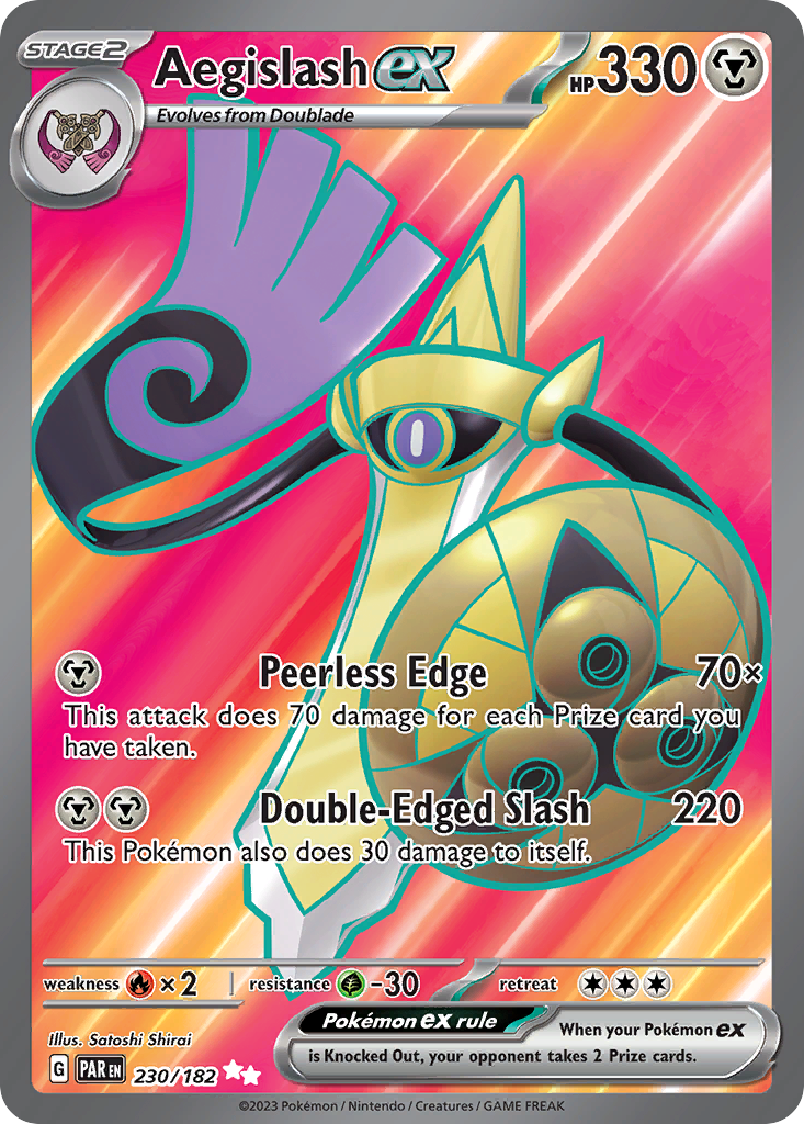 230/182 Aegislash ex Pokemon Card Paradox Rift Ultra Rare *MINT*