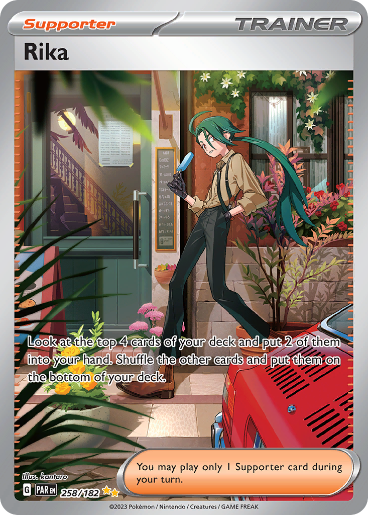 258/182 Rika Pokemon Card Paradox Rift Special Illustration Rare Supporter *MINT*