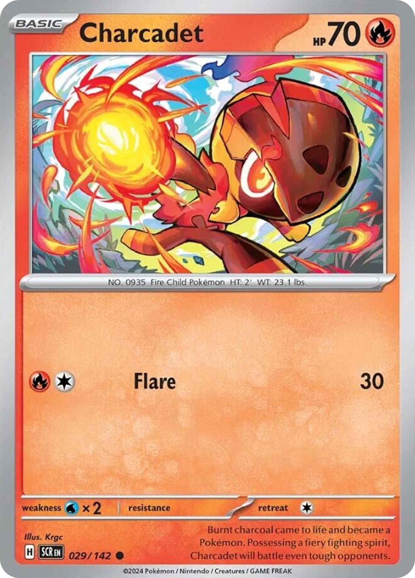 029/142 29/142 Charcadet Pokemon Card Stellar Crown Common *MINT*