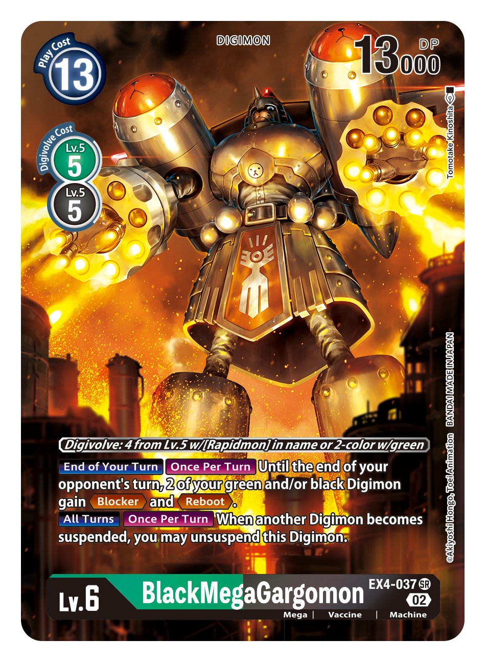 Digimon Card Alternative Being BlackMegaGargomon Alt Art EX4-037 SR