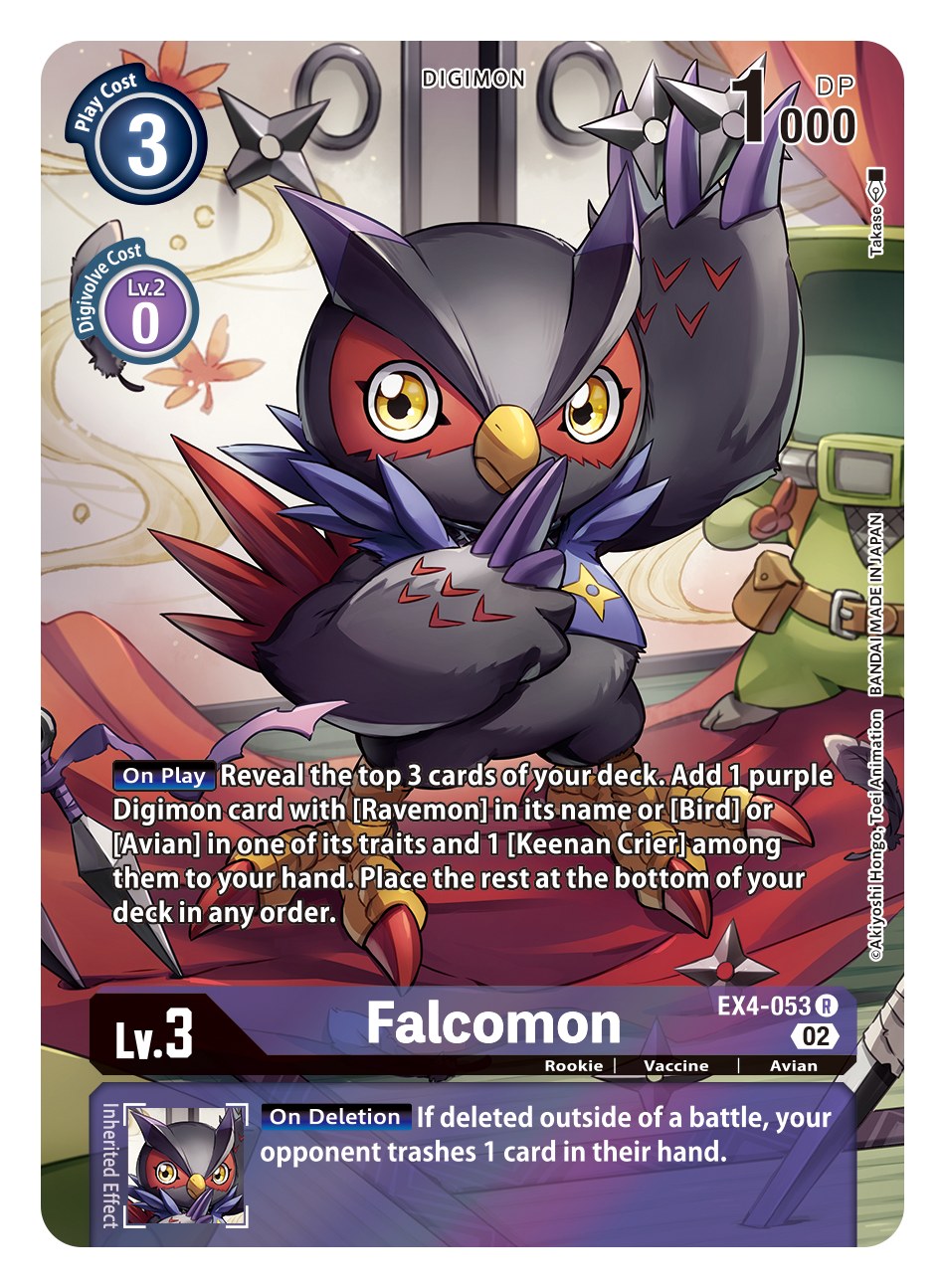 Digimon Card Alternative Being Falcomon Alt Art EX4-053 R