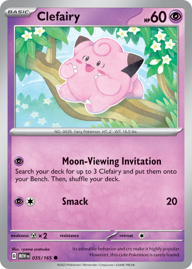 035/165 35/165 Clefairy Pokemon Card 151 Common *MINT*