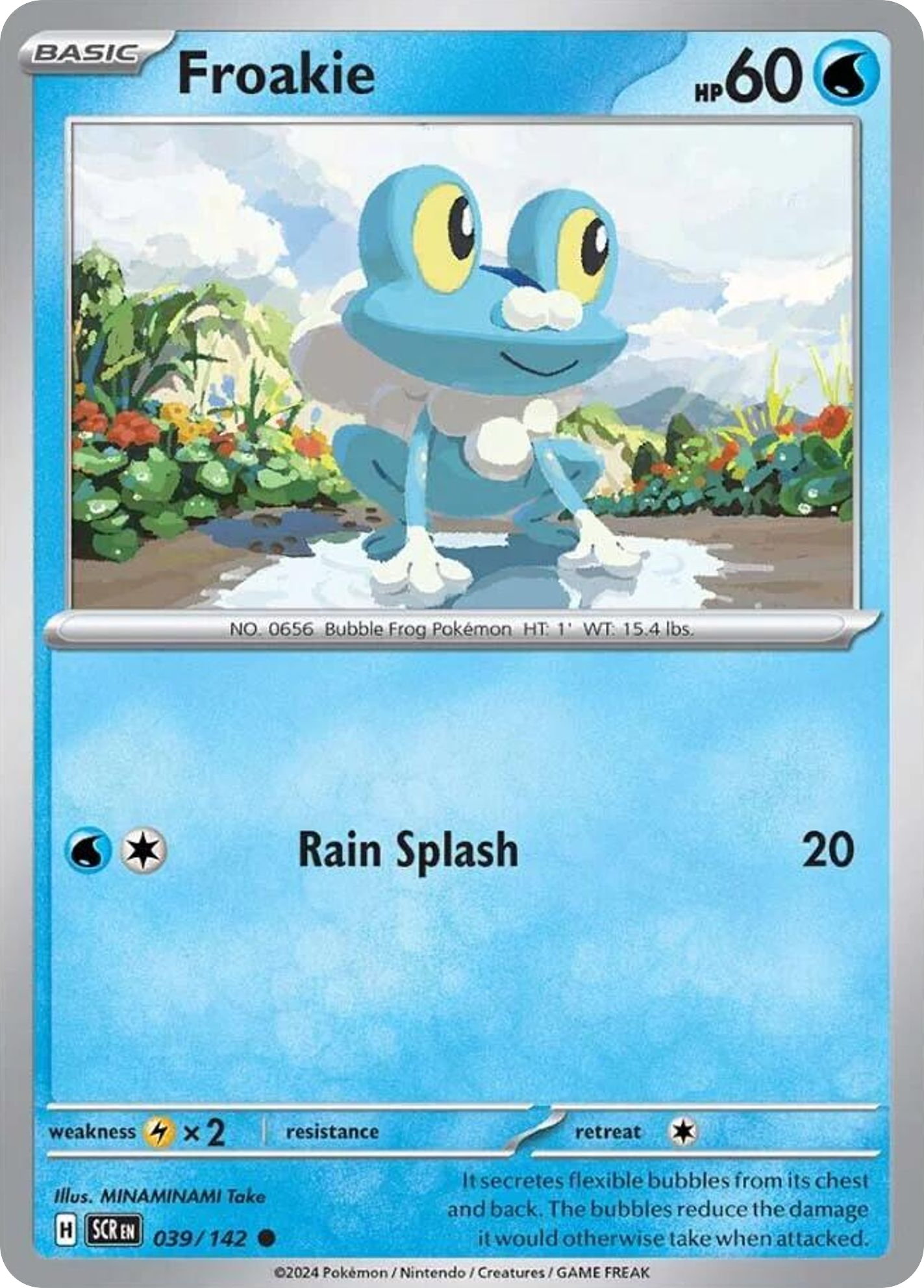 039/142 39/142 Froakie Pokemon Card Stellar Crown Common *MINT*