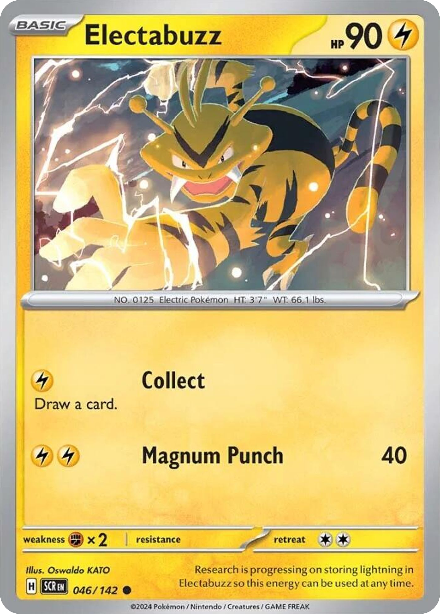 046/142 46/142 Electabuzz Pokemon Card Stellar Crown Common *MINT*