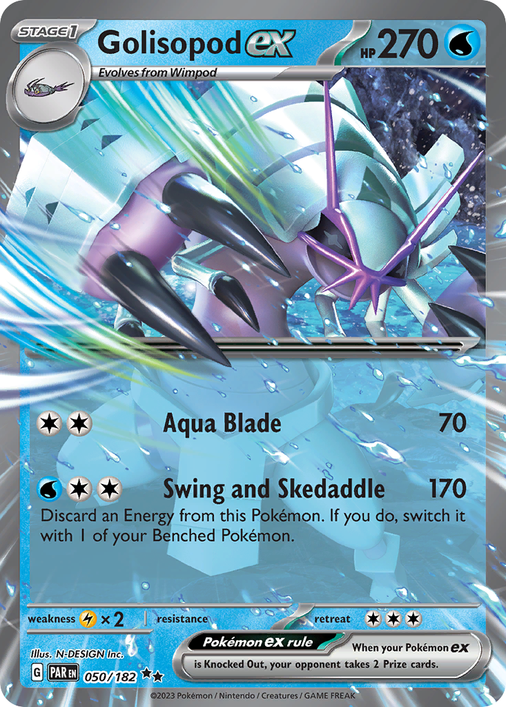 050/182 50/182 Golisopod ex Pokemon Card Paradox Rift Double Rare *MINT*