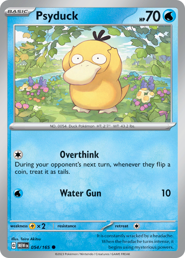 054/165 54/165 Psyduck Pokemon Card 151 Common *MINT*