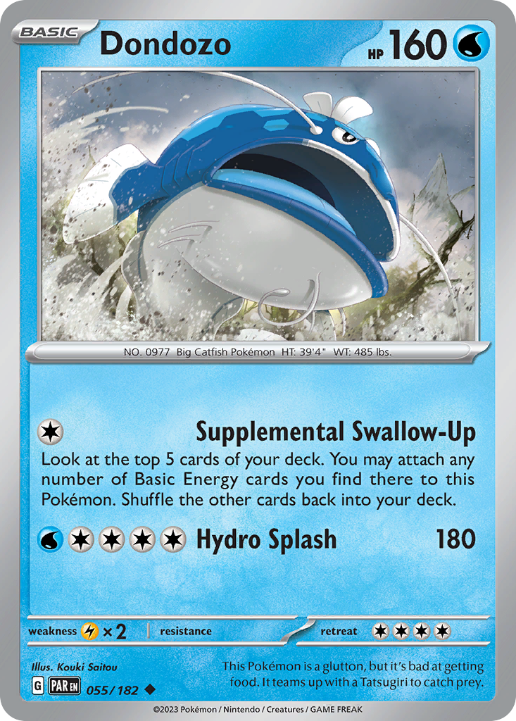 055/182 55/182 Dondozo Pokemon Card Paradox Rift Uncommon *MINT*