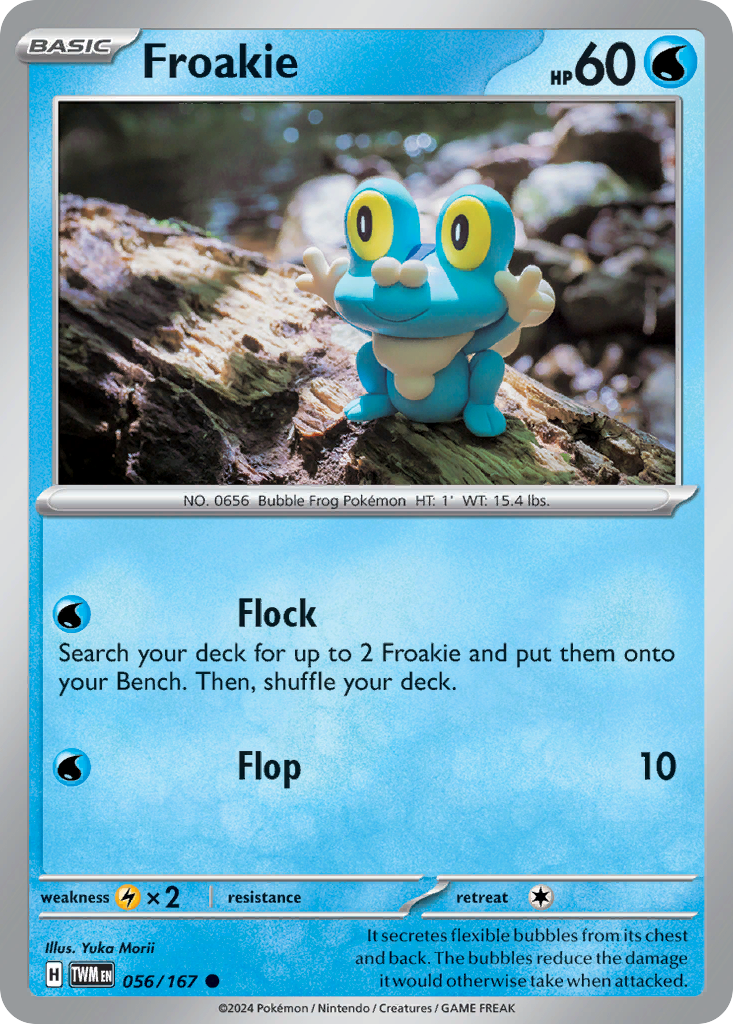 056/167 56/167 Froakie Pokemon Card Twilight Masquerade Common *MINT*
