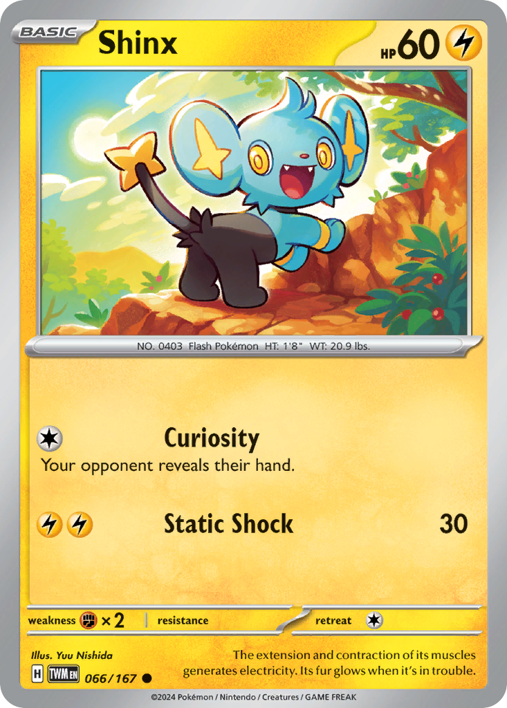 066/167 66/167 Shinx Pokemon Card Twilight Masquerade Common *MINT*
