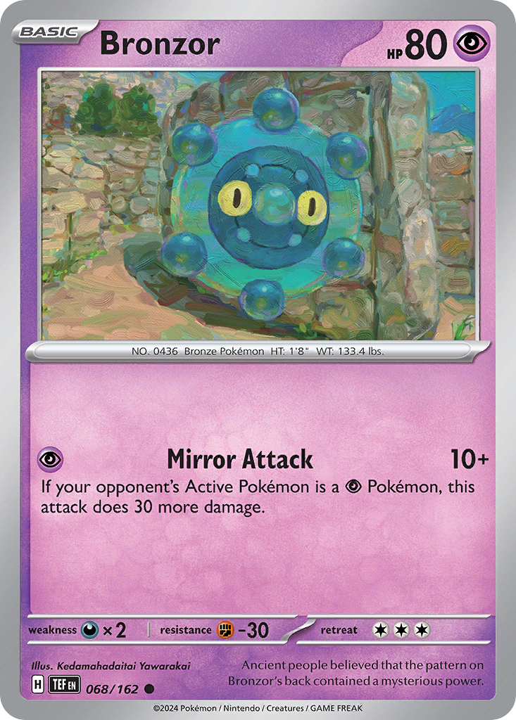 068/162 68/162 Bronzor Pokemon Card Temporal Forces Common *MINT*