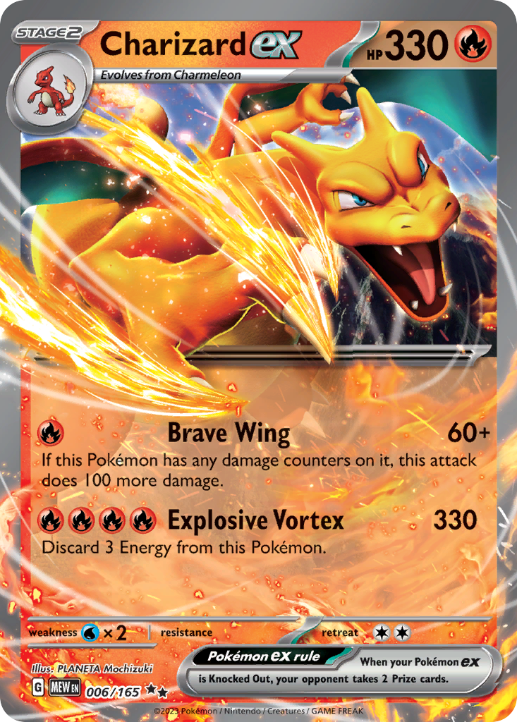 006/165 6/165 Charizard ex Pokemon Card 151 Double Rare *MINT*