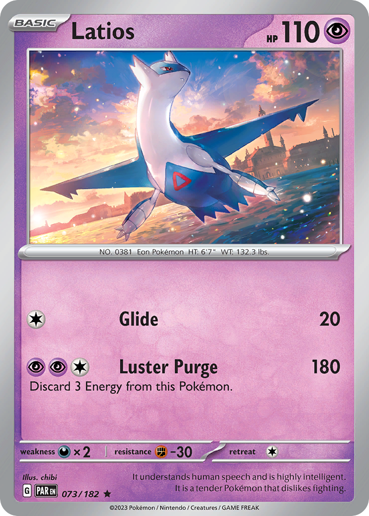 073/182 73/182 Latios Pokemon Card Paradox Rift Holo Rare *MINT*