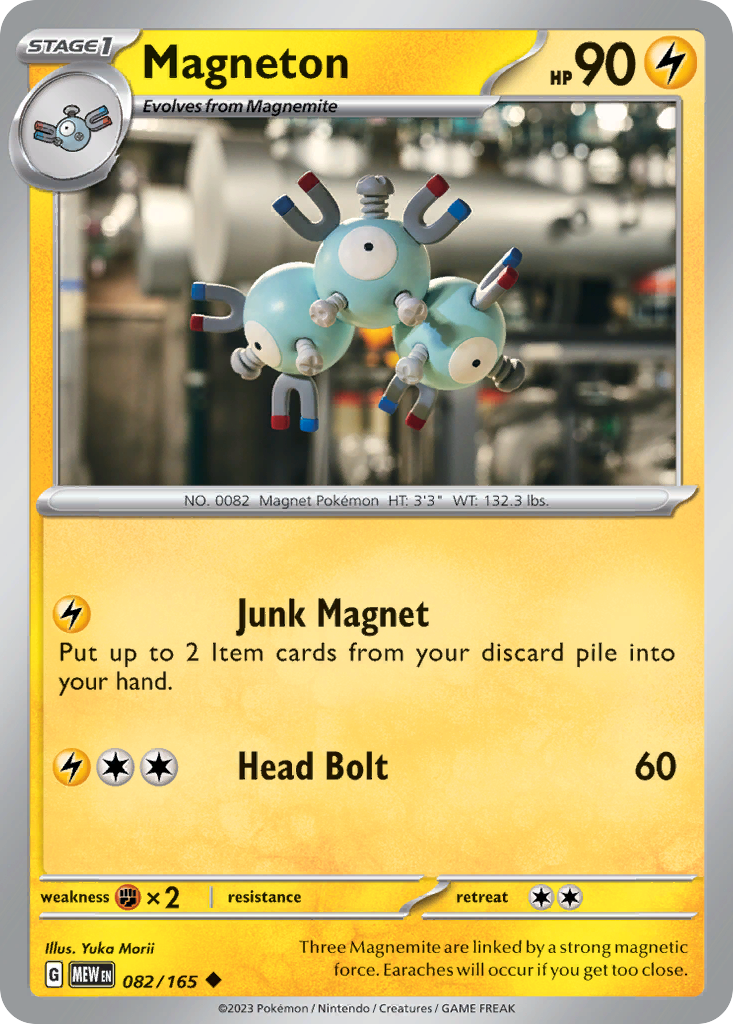 082/165 82/165 Magneton Pokemon Card 151 Uncommon *MINT*