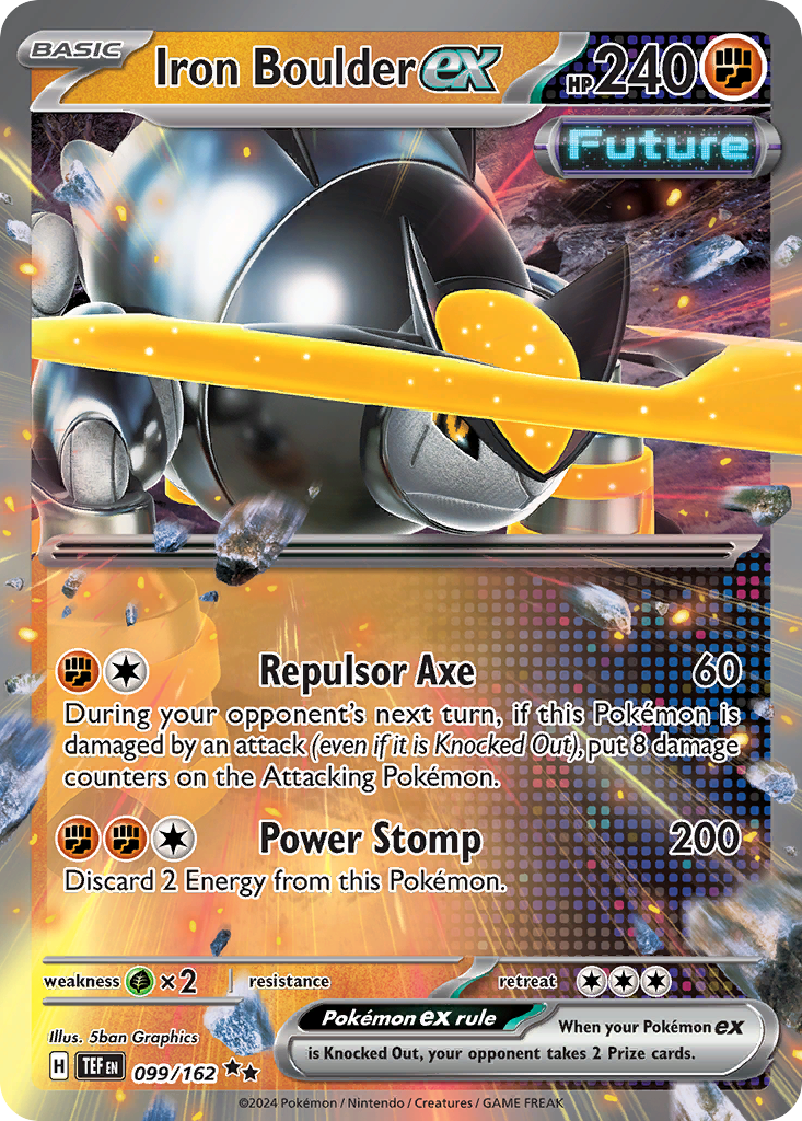 099/162 99/162 Iron Boulder ex Pokemon Card Temporal Forces Double Rar Brokenvase Games 099/162 99/162 Iron Boulder ex Pokemon Card Temporal Forces Double Rar Brokenvase Games