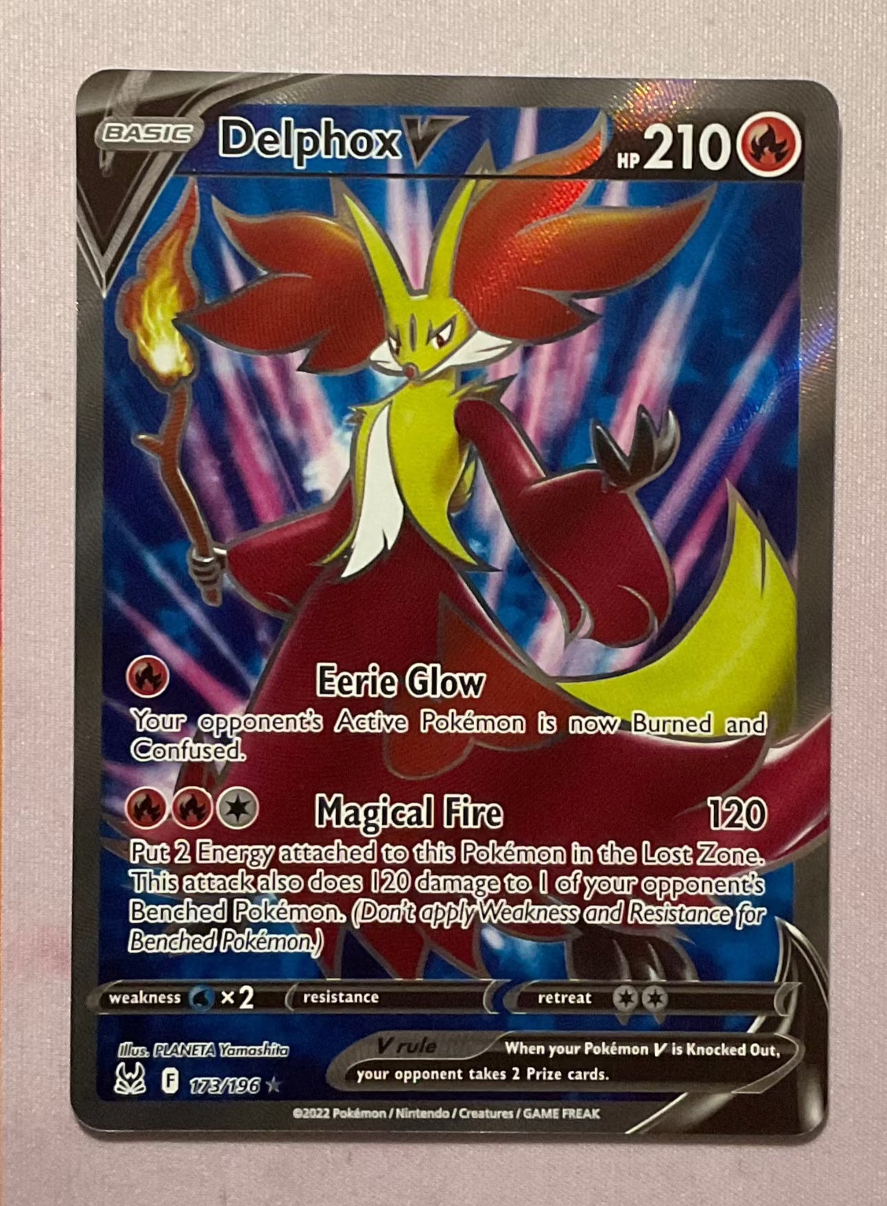 Pokemon Card Lost Origin 173/196 Delphox V Full Art *MINT* Brokenvase Games Pokemon Card Lost Origin 173/196 Delphox V Full Art *MINT* Brokenvase Games