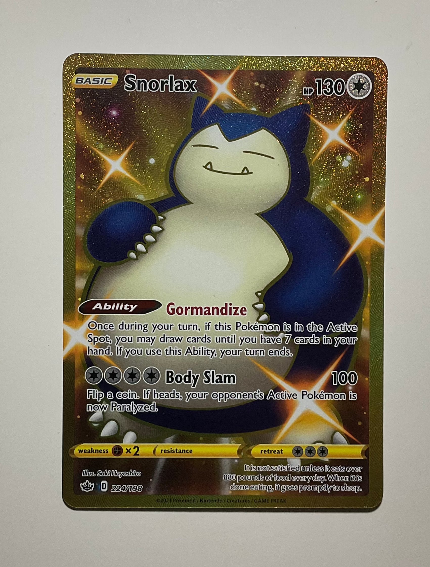 Pokemon Card Chilling Reign 224/198 Snorlax Secret Rare – Brokenvase Games
