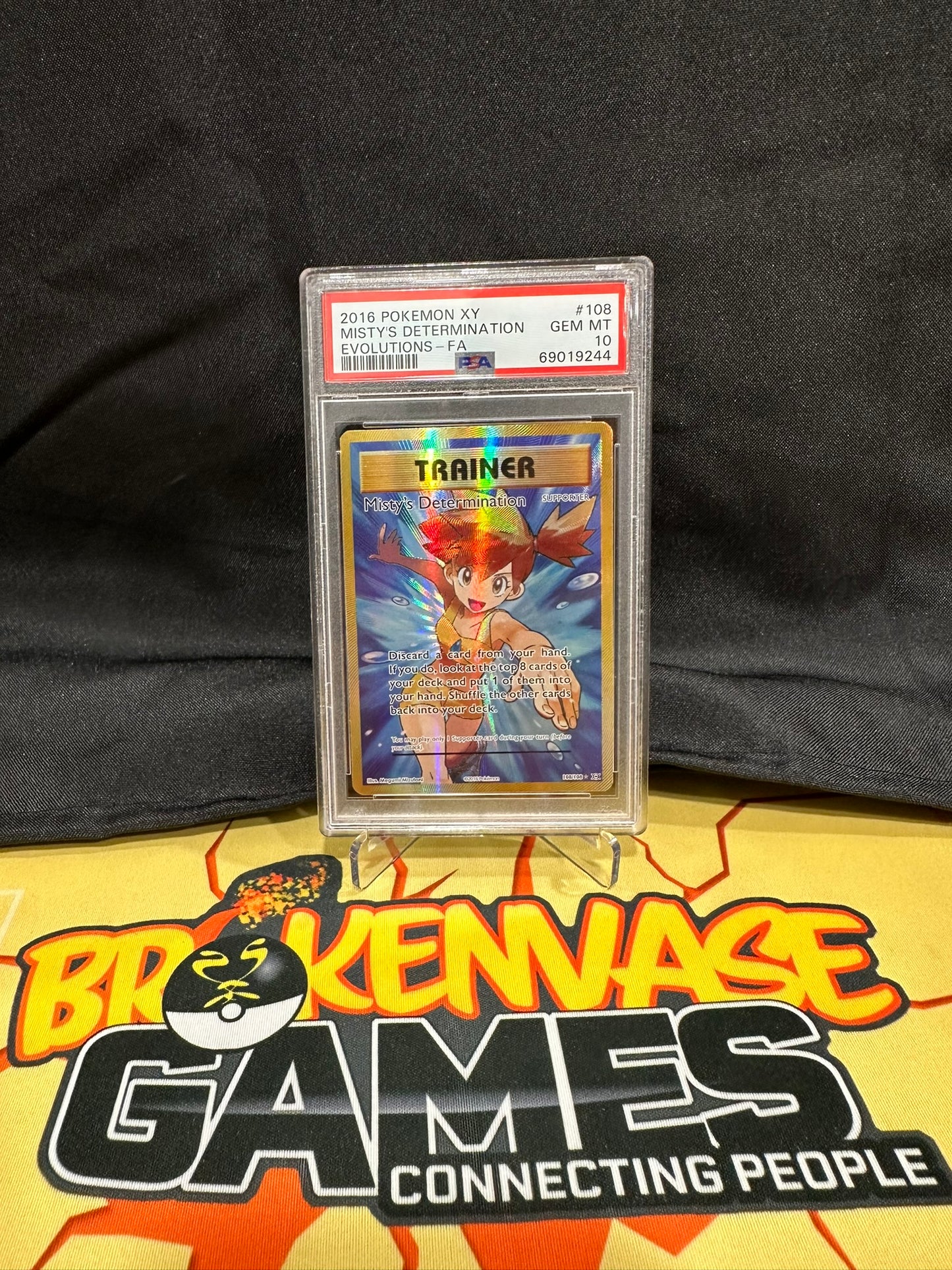 Pokemon Card 108/108 Misty's Determination XY Evolution Full Art PSA GEM MINT 10