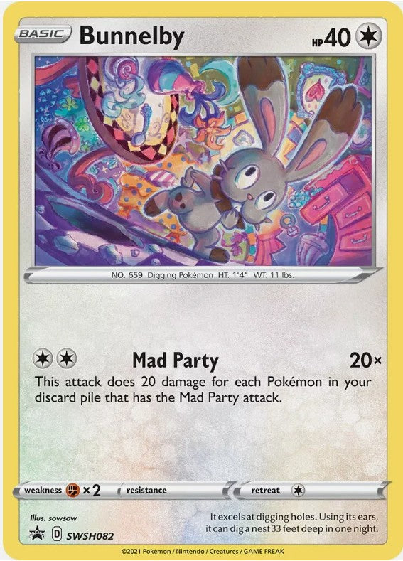 Pokemon Card SWSH Black Star Promos SWSH082 Bunnelby *Mint*