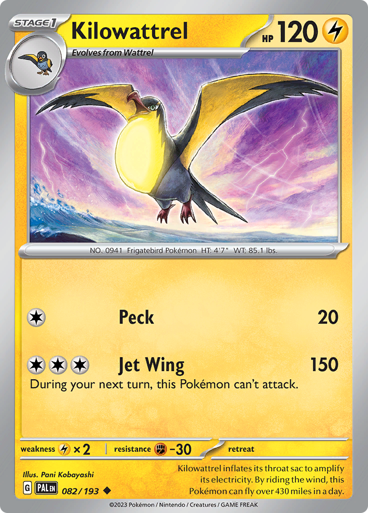 Pokemon Card Paldea Evolved 082/193 82/193 Kilowattrel Uncommon *MINT* Brokenvase Games Pokemon Card Paldea Evolved 082/193 82/193 Kilowattrel Uncommon *MINT* Brokenvase Games